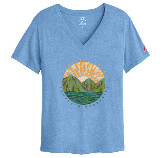 Women's Custom Short Sleeve V-Neck Poly Blend Stanley Idaho