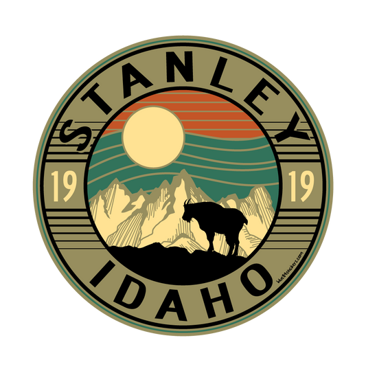 STANLEY IDAHO MOUNTAIN GOAT 1919 STICKER